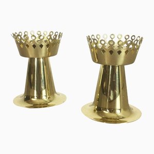 Brass Candleholder from Hans-Agne Jakobsson AB, Sweden, 1960s, Set of 2-QZ-1155439