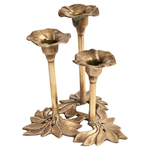 Brass Candleholder in the style of Carl Frederik Christiansen, 1960s