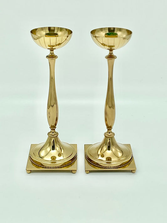 Brass Candleholders by Gunnar Ander for Ystad Metall, Sweden, Set of 2