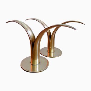 Brass Candleholders by Ivar Ålenius Björk for Ystad Metall, 1950s, Set of 2-IDZ-1988125