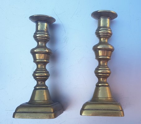 Brass Candlelights, Set of 2-QDP-1092243