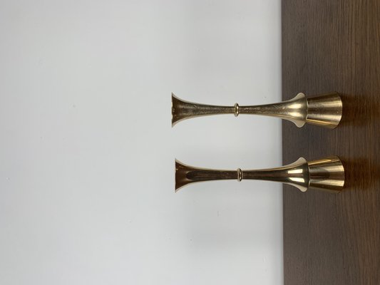 Brass Candlestick attributed to Jens Harald Quistgaard, 1960s, Set of 2-NJY-2040985