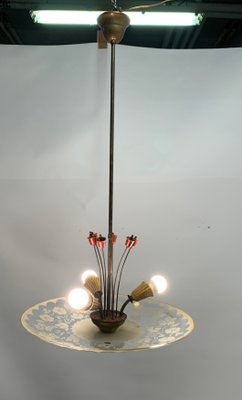 Brass Ceiling Lamp, 1950s-NUO-1785072