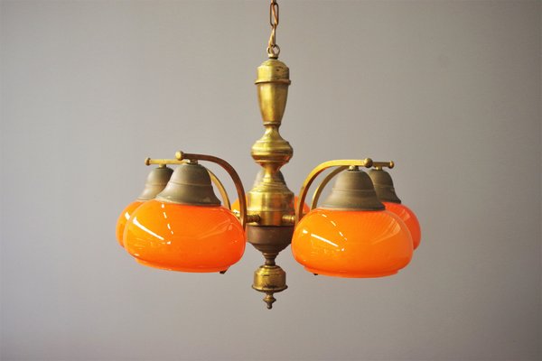 Brass Ceiling Lamp, 1960s-KNM-1383891