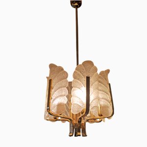 Brass Ceiling Lamp by Carl Fagerlund and Orrefors for JBS, 1960s-QDP-930733