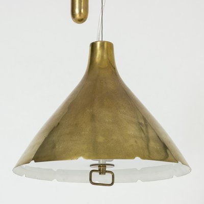 Brass ceiling lamp by Paavo Tynell-NL-891070