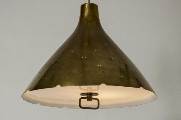 Brass ceiling lamp by Paavo Tynell-NL-891070