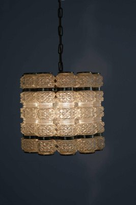 Brass Ceiling Lamp from Orrefors, Sweden, 1960s-FJP-1717679