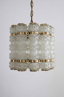 Brass Ceiling Lamp from Orrefors, Sweden, 1960s-FJP-1717679