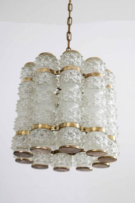 Brass Ceiling Lamp from Orrefors, Sweden, 1960s-FJP-1717679