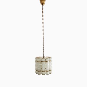 Brass Ceiling Lamp from Orrefors, Sweden, 1960s-FJP-1717679