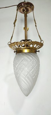 Brass Ceiling Lamp, Spain, 1950s-RGF-2021466