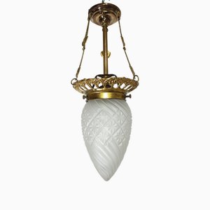 Brass Ceiling Lamp, Spain, 1950s-RGF-2021466