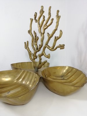 Brass Centerpieces in the Shape of Coral and Shells, 1950s-HNE-1343672