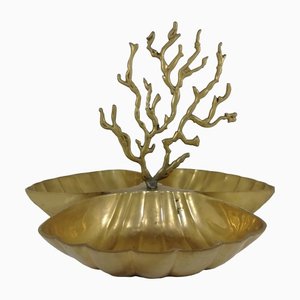 Brass Centerpieces in the Shape of Coral and Shells, 1950s-HNE-1343672