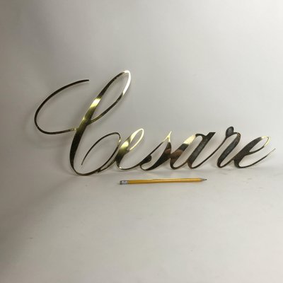 Brass Cesare Sign, 1980s-YNA-656165