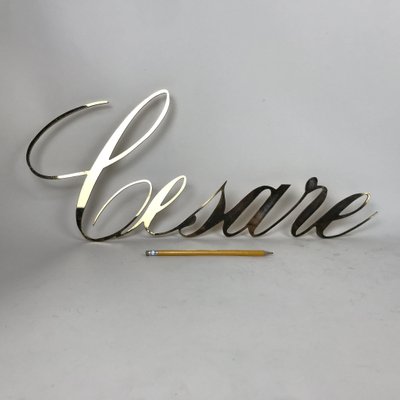 Brass Cesare Sign, 1980s-YNA-656165