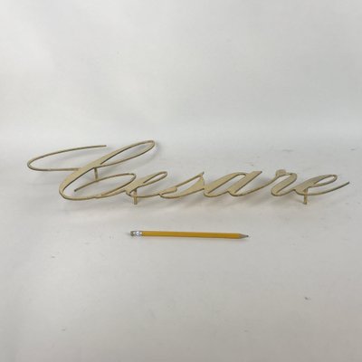 Brass Cesare Sign, 1980s-YNA-656165