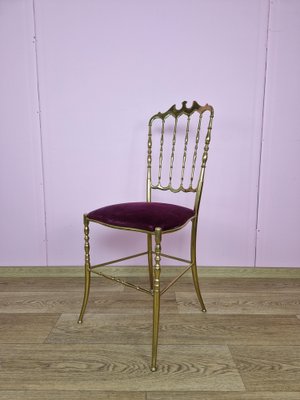 Brass Chair by Giuseppe Gaetano Descalzi for Chiavari, Italy, 1960s-ZPB-1703953