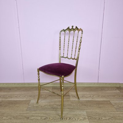 Brass Chair by Giuseppe Gaetano Descalzi for Chiavari, Italy, 1960s-ZPB-1703953