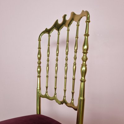 Brass Chair by Giuseppe Gaetano Descalzi for Chiavari, Italy, 1960s-ZPB-1703953