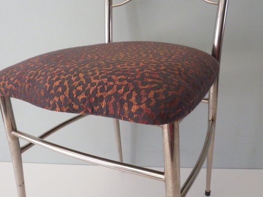 Brass Chair with New Upholstery, Italy, 1950s-UKG-1325747