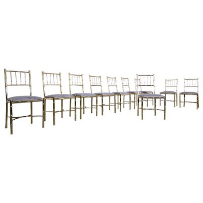 Brass Chairs, 1940s, Set of 10-FGA-990918