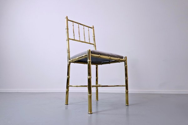 Brass Chairs, 1940s, Set of 10-FGA-990918