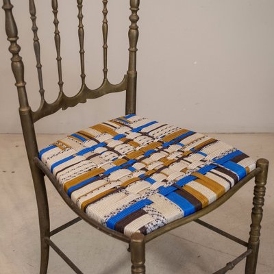 Brass Chairs by Giovanni Gaetano Descalzi, 1950s, Set of 4-JQO-1336371