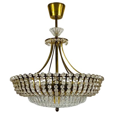 Brass Chandelier by Rupert Nikoll, 1960s-PUK-811927