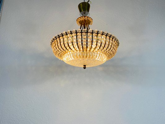 Brass Chandelier by Rupert Nikoll, 1960s-PUK-811927