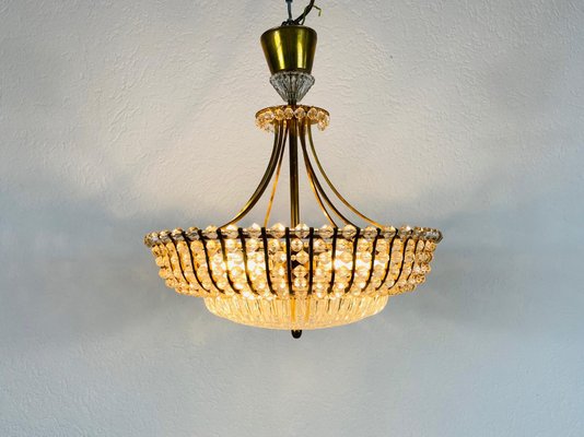 Brass Chandelier by Rupert Nikoll, 1960s-PUK-811927