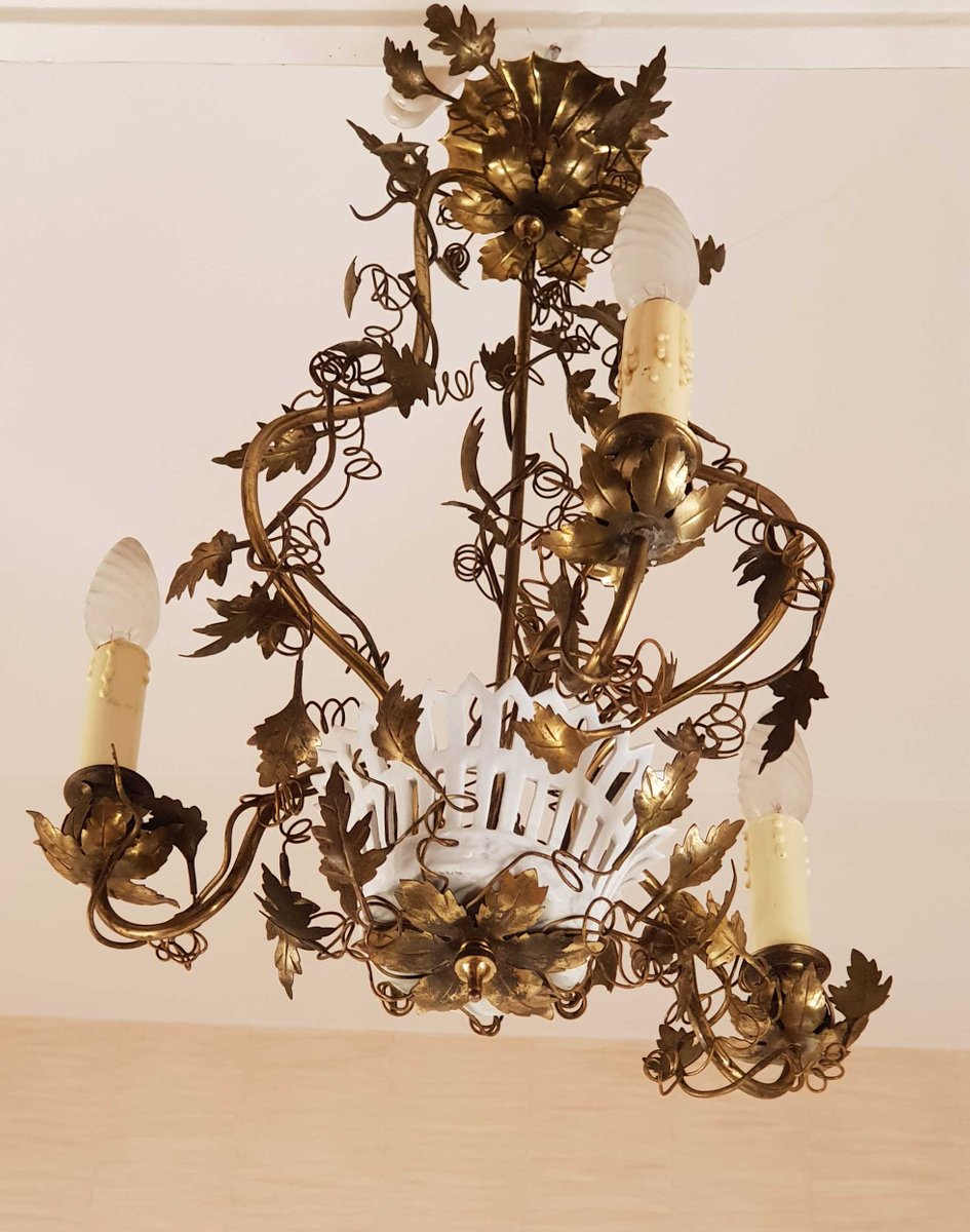 Brass Chandelier from Maison Baguès, 1960s