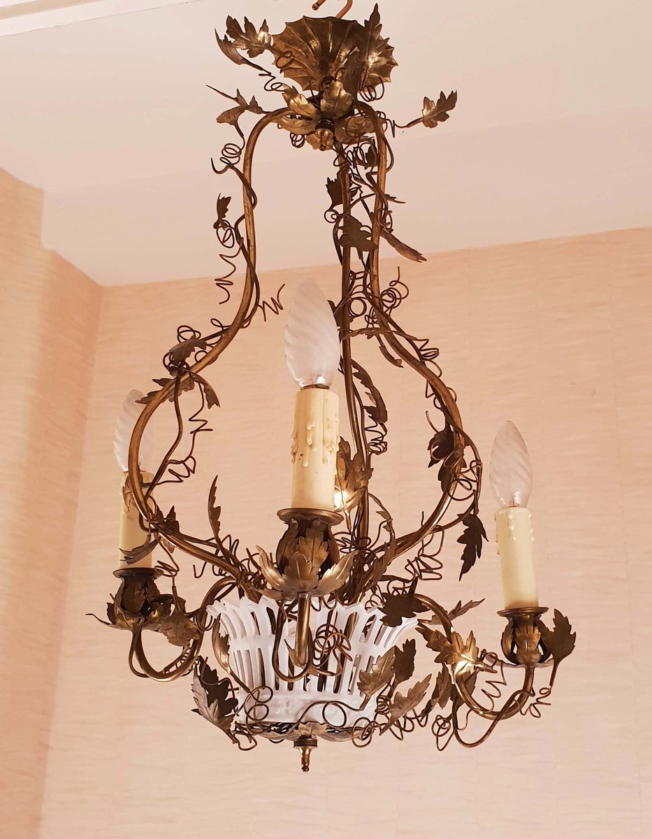 Brass Chandelier from Maison Baguès, 1960s