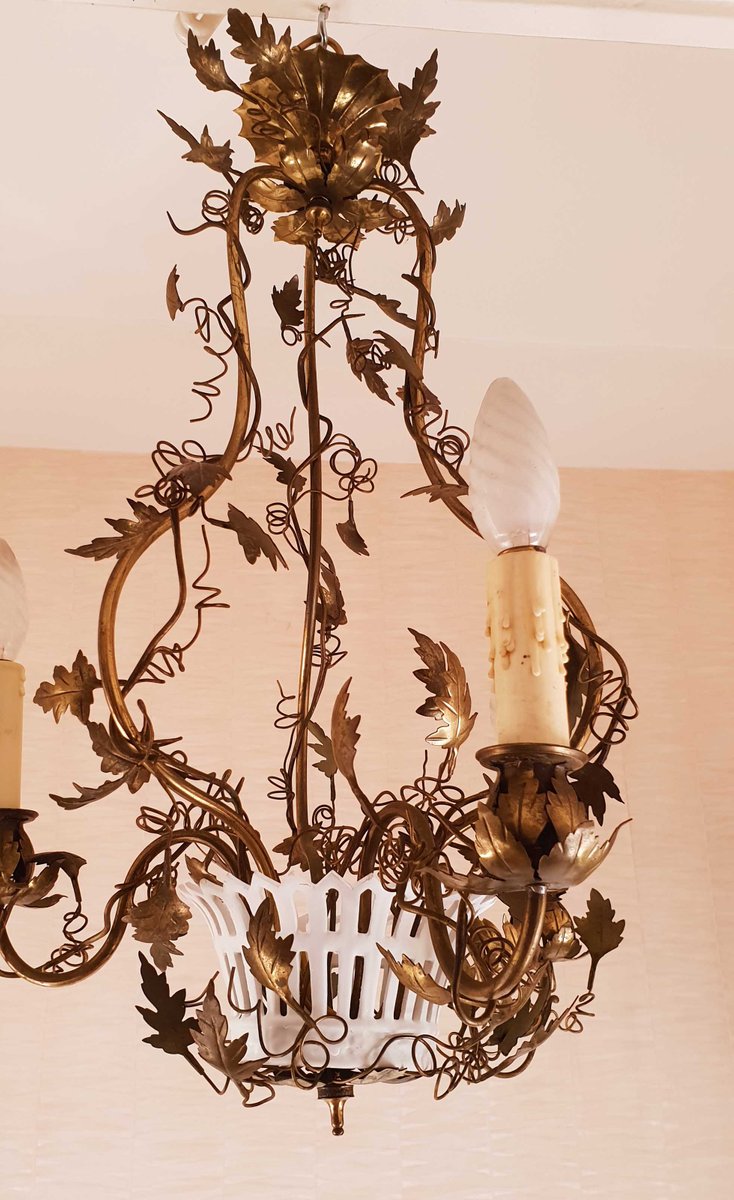 Brass Chandelier from Maison Baguès, 1960s