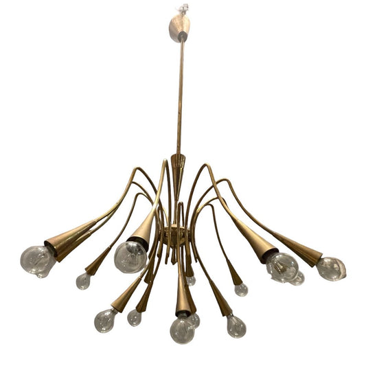 Brass Chandelier from Stilnovo, 1950s