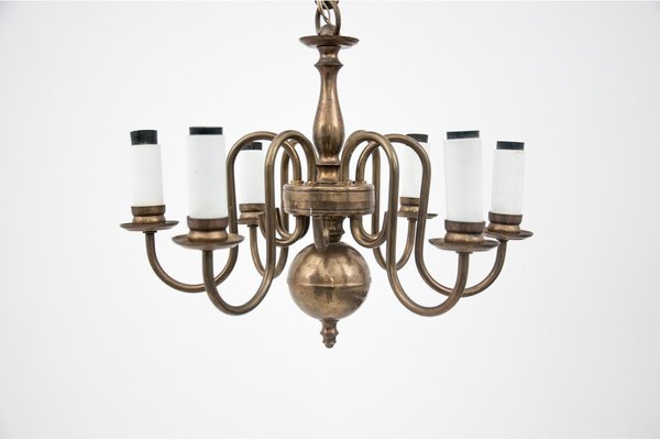 Brass Chandelier, Poland, 1950s-BXB-1304885