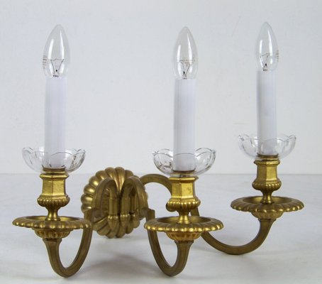 Brass Chandelier & Wall Light, 1900-TZ-1156919