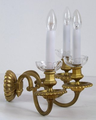 Brass Chandelier & Wall Light, 1900-TZ-1156919