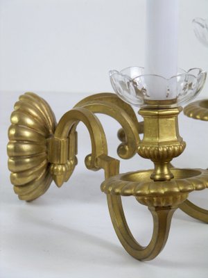 Brass Chandelier & Wall Light, 1900-TZ-1156919