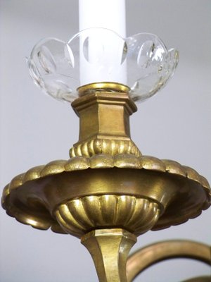 Brass Chandelier & Wall Light, 1900-TZ-1156919