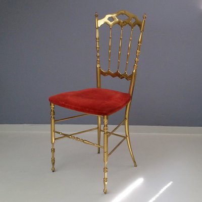 Brass Chiavari Side Chair by Giuseppe Gaetano Descalzi, 1960s-SJU-710430