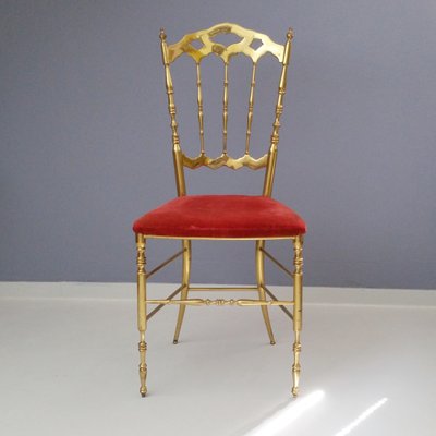 Brass Chiavari Side Chair by Giuseppe Gaetano Descalzi, 1960s-SJU-710430