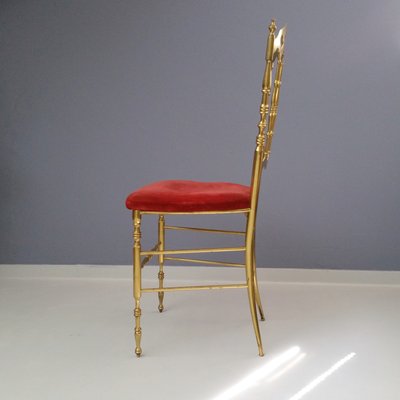 Brass Chiavari Side Chair by Giuseppe Gaetano Descalzi, 1960s-SJU-710430