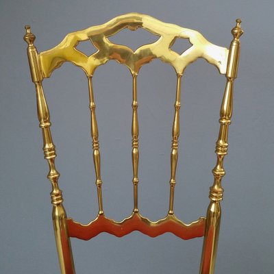 Brass Chiavari Side Chair by Giuseppe Gaetano Descalzi, 1960s-SJU-710430