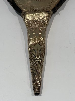 Brass Chimney Bellows with Woman Motif, 1890s-BA-1784745