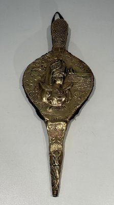 Brass Chimney Bellows with Woman Motif, 1890s-BA-1784745