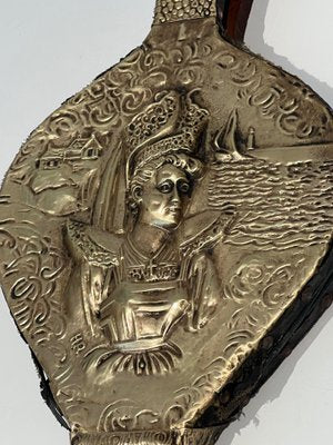 Brass Chimney Bellows with Woman Motif, 1890s-BA-1784745