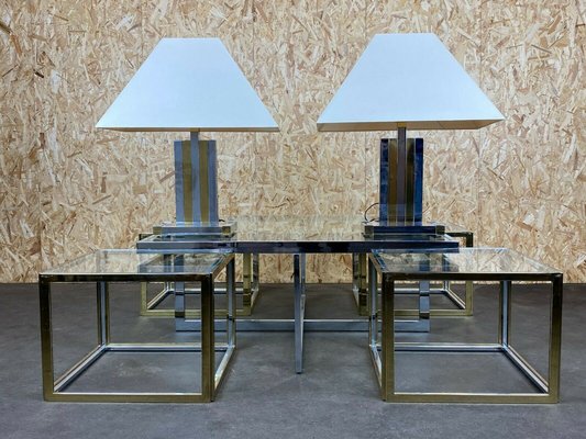 Brass & Chrome Table Lamp, Set of 2-EJL-1140268