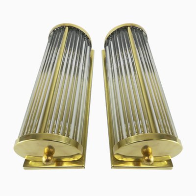 Brass Cinema Wall Lamp, Germany, 1930, Set of 2-KDB-1285614